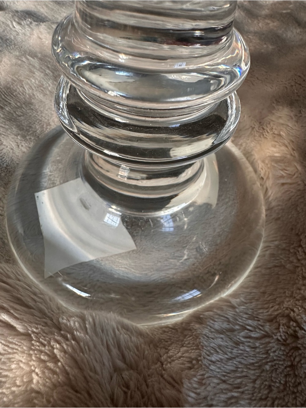 Vintage Pottery Barn Claro Glass Candle Holders – Set of 2 – 3.25" & 4.5" - Picture 6 of 7
